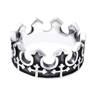Majestic Cross Royal Crown .925 Sterling Silver Ring (Thailand)