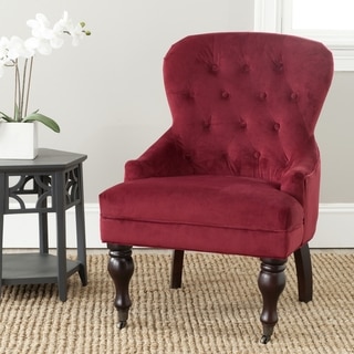 Safavieh Sutton Tufted Red Arm Chair