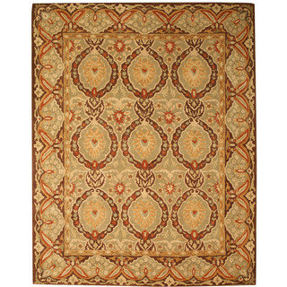 EORC Hand-tufted Wool Green Twisted Royal Kabul Rug (6' x 9')