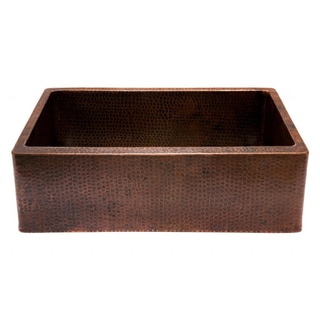 Premier Copper Products Hammered Copper 30-inch Single-basin Apron Kitchen Sink