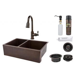 Premier Copper Products Pull-Down Solid Brass Faucet Package