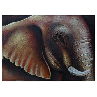 'Elephant Eye' Large Original Canvas Painting (Indonesia)
