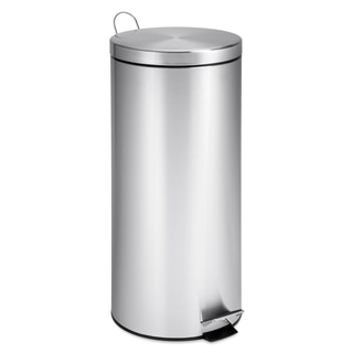 Stainless Steel 30-literStep Trash Can with Bucket