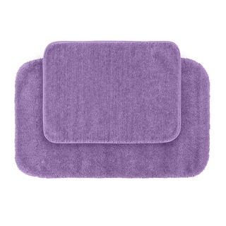 Somette Plush Deluxe Purple 2-piece Bath Rug Set