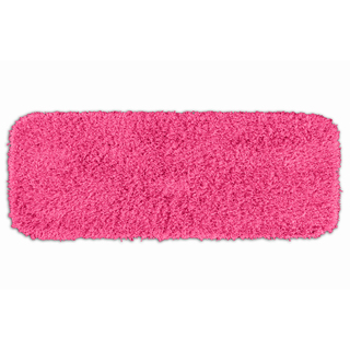 Somette Quincy Super Shaggy Pink Washable Bath Runner