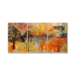 Jean Plout 'On The Edge' Triptych Art