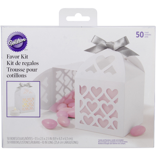 Favor Box Kit Makes 50-White Lace Paper Lantern