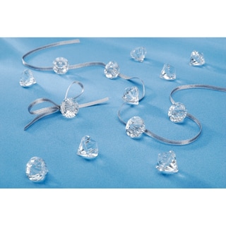 Faceted Diamond Charms W/Hole 1/2" 140/Pkg-Crystal