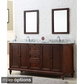 Direct. Vanity Sink 70-inch Classic Dark Brown Double Vanity Cabinet