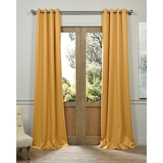 Exclusive Fabrics Marigold Grommet Blackout Thermal Curtain Panel Pair