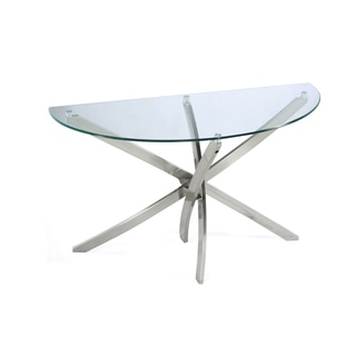 Zila Demilune Glass Sofa Table