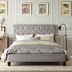 Sophie Tufted Full-size Upholstered Platform Bed by TRIBECCA HOME