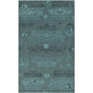 Safavieh Palazzo Black/Turquoise Over-Dyed Chenille Area Rug (4' x 6')
