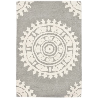Safavieh Handmade Soho Light Grey/ Ivory Wool Rug (2'6 x 4')