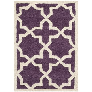Safavieh Handmade Moroccan Purple Pure Wool Rug (2' x 3')