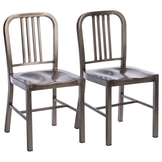 Vintage Metal Side Chairs (Set of 2)