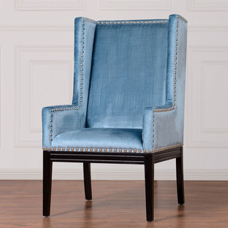 Tribeca Blue Velvet Chair