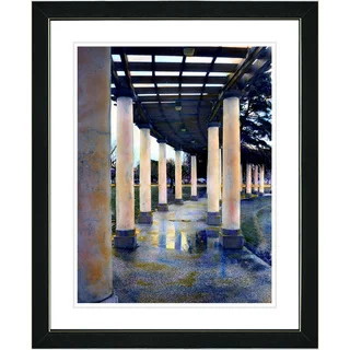 Studio Works Modern 'Raine Pillared Walkway' Framed Art Print