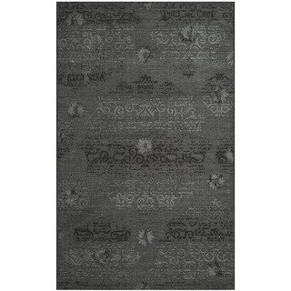 Safavieh Palazzo Black/Gray Over-Dyed Chenille Area Rug (5' x 8')