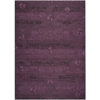 Safavieh Palazzo Black/Purple Over-Dyed Traditional Chenille Rug (8' x 11')