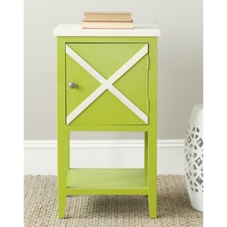 Safavieh Ward Lime Green/ White Storage Side Table