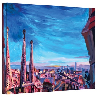 Markus Bleichner 'Barcelona with Sagrada Familia' Gallery-wrapped Canvas