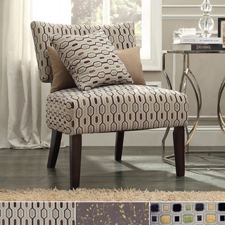 INSPIRE Q Draper Armless Print Fabric Accent Chair