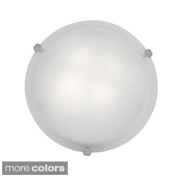 Access Mona 2-light White Glass 12-inch Flush Mount