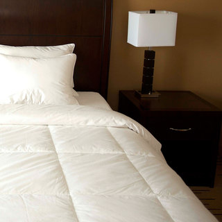 Dorm Ready Twin XL White Down Comforter/ Insert