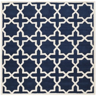 Safavieh Handmade Moroccan Chatham Dark Blue Wool Rug (8'9 Square)