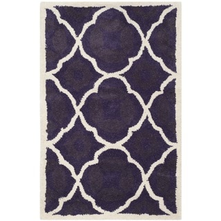Safavieh Chatham Purple Moroccan Handmade Geometric Wool Rug (2' x 3')