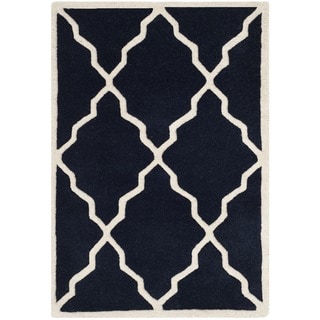 Safavieh Handmade Moroccan Chatham Dark Blue Wool Rug (2' x 3')