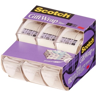 Scotch Giftwrap Tape .75 inch x 300 inch (3 Pack)