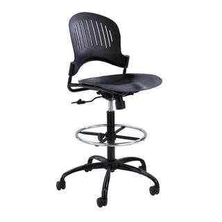 Safco Zippi Black Plastic Extended Height Chair