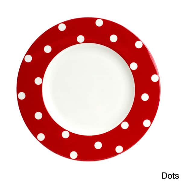 Red Vanilla Freshness Mix and Match Red Dinner Plates (Set of 6)