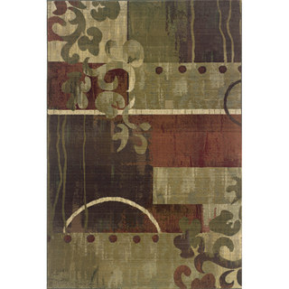 Generations Green/ Red Accent Rug (2' x 3')