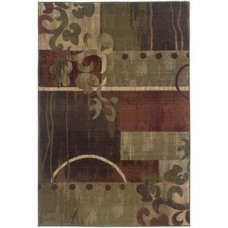 Generations Green/ Red Area Rug (6'7 x 9'1)