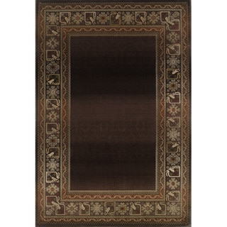 Generations Brown/ Green Rug (2'3 X 4'5)