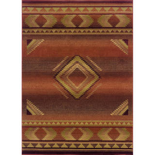 Generations Transitional Red/ Beige Rug (2' x 3')