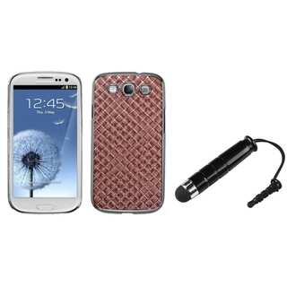 INSTEN Vermilion Silver Plating Phone Case Cover/ Stylus for Samsung Galaxy S3