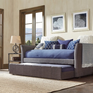 INSPIRE Q Deco Linen Rolled Arm Daybed and Trundle
