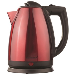 Brentwood KT-1805 2.0 Liter Stainless Steel Electric Cordless Tea Kettle- Red & Black
