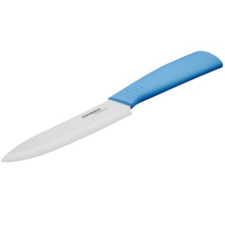 Toponeware Ceramic 5" Slicing Knife - Blue Handle White Blade, CKBEW5