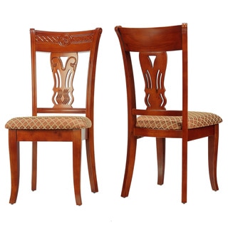 Cortesi Home Queen Ann Harp Back Dining Chair (Set of 2)