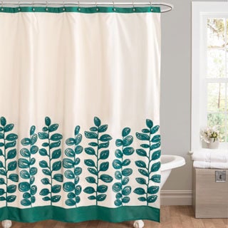 Lush Decor Vineyard Allure Green Shower Curtain