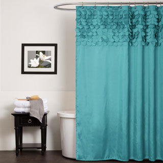 Lush Decor Lillian Turquoise Shower Curtain