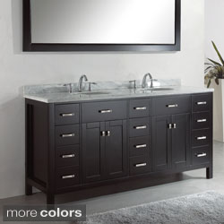 Virtu USA Caroline Parkway 72-inch Double Sink Bathroom Vanity Set