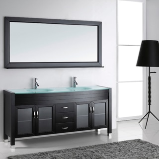 Virtu USA Ava 72-inch Double Sink Bathroom Vanity Set