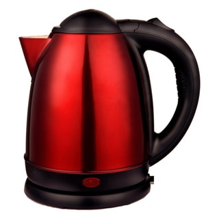 Brentwood KT-1785 1.5 Liter Stainless Steel Electric Cordless Tea Kettle- Red & Black