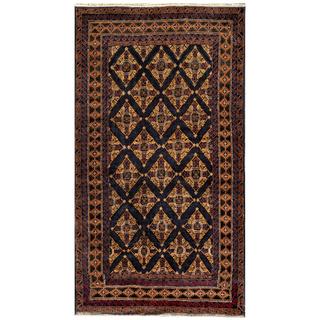Herat Oriental Afghan Hand-knotted Tribal Balouchi Wool Area Rug (3'7 x 6'7)